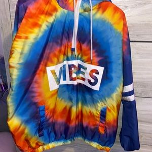 Rainbow tie dye windbreaker🌈
